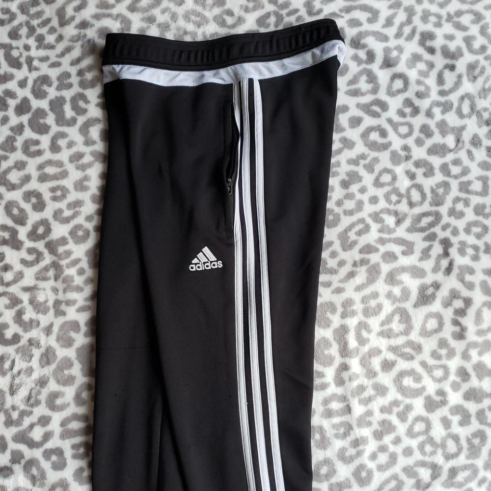 Black and White Adidas Pants